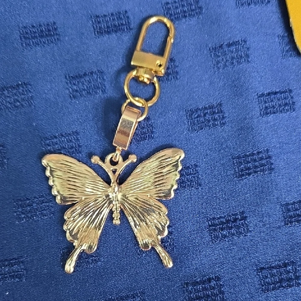 Crystal Butterfly Key Holder Bag Charm